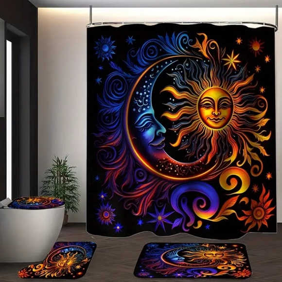4pc Moon and Sun Bathroom Set NWT - Picture 8 of 10